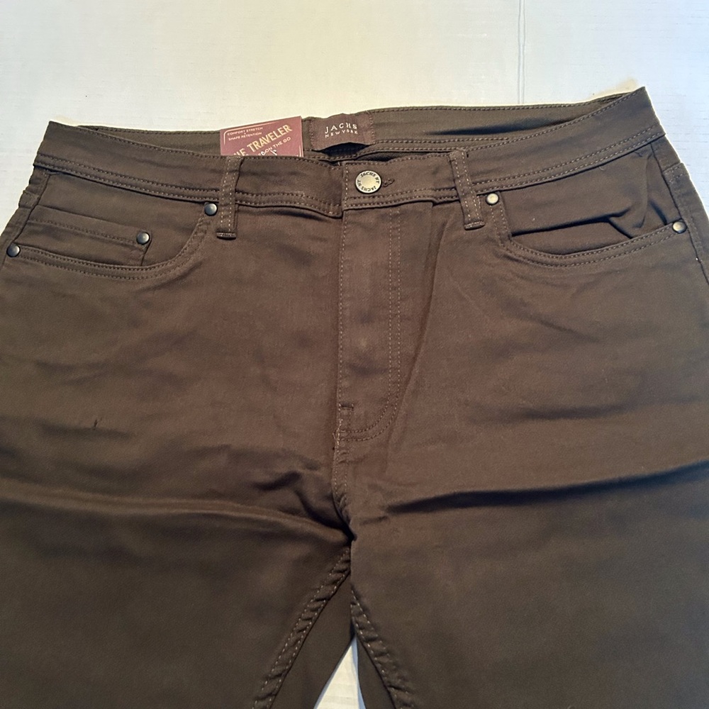 Jachs Men's Dark Brown Slim Jeans